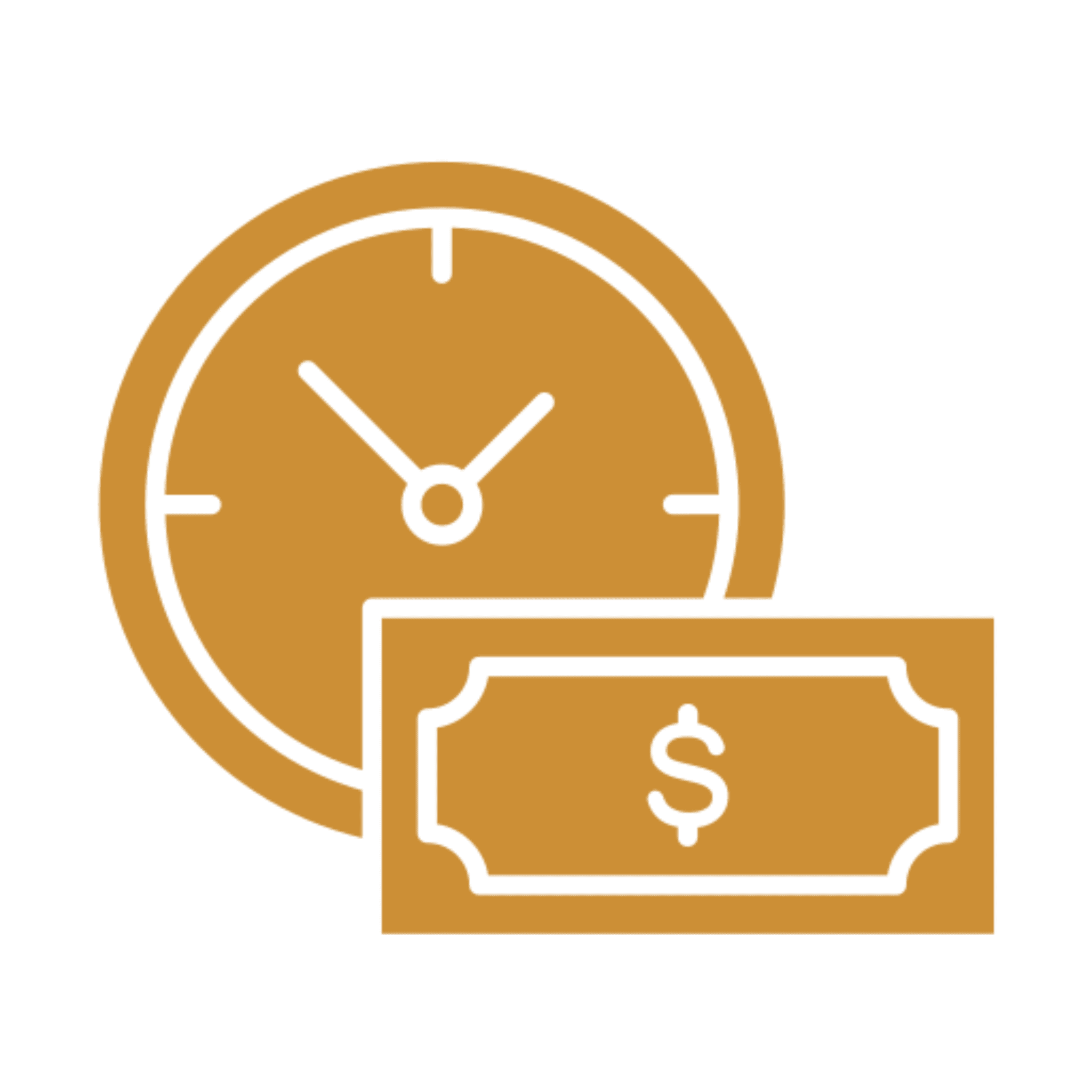 Financial time management symbol